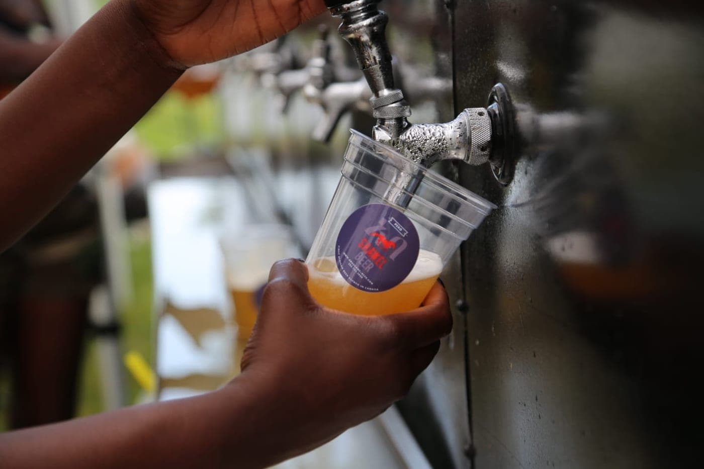 A fresh Shawel poured straight from the tap into a branded cup