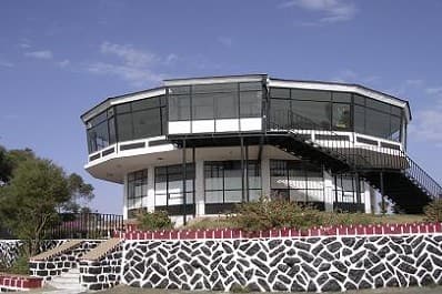 A round modernist building in Asmara